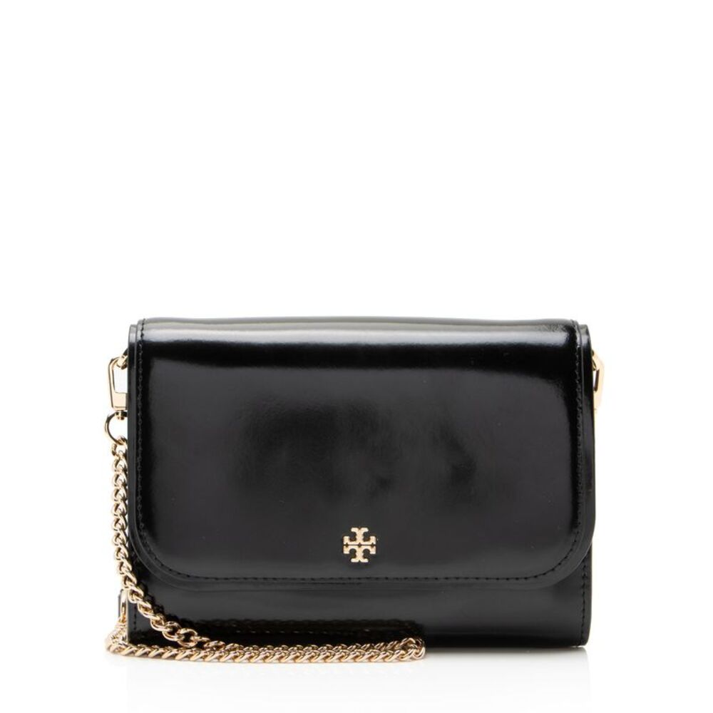 Tory Burch Patent Leather Emerson Wallet on Chain